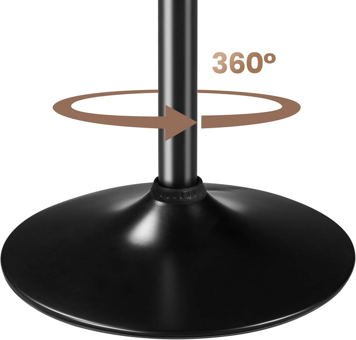Black Circular Bar Table Featuring Adjustable Height