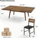 7-Piece 2-Way Extendable Dining Table Set for 4-10, Walnut