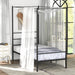 Twin/Full/Queen Size Metal Canopy Bed Frame with Slat Support