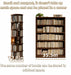 Real Solid Wood Walnut Rotating round Bookshelf Towers with Wheels,Bookcase