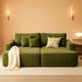 Green Cloudlike Velvet Oversized Double Chaise Lounge