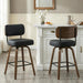 Swivel Bar Stools Set of 2, 26" Counter Height, Black