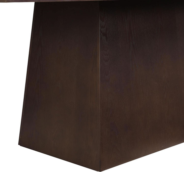 Coadz 82 Inch Wooden Dining Table, Modern Rectangular Kitchen Dinner Table for 6-8 People, Pedestal Wooden Dining Furniture for Kitchen Office Conference Room, Espresso Brown