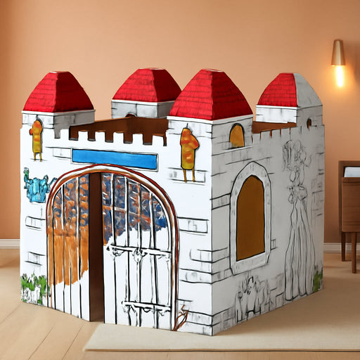 at Play Large Color in Castle Playhouse, Cardboard Playhouse and Life Size Craft Activity for Kids and Families