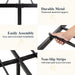 Queen Metal Bed Frame with Victorian Iron-Art Headboard, Black