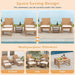 5 Pieces Patio Wicker Conversation Set, Outdoor Furniture Set