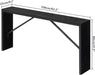 Console Table, 62.2" Long Sofa Table behind Couch, Narrow Entryway Table, Farmhouse Dining Table with Angled Metal Frame, Industrial Console Table for Entryway, Black CTHB15801 | Sofa Table, behind Couch, for Entryway