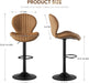 Bar Stools Set of 3 Modern Swivel Bar Chairs, Barstools Counter Height with High Backrest, Easy 3-5 Minute Assembly for Bar, Kitchen, Dining Room Brown