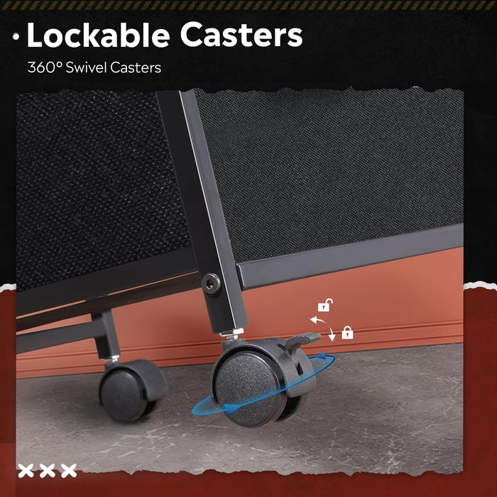 Mobile File Cabinet, Rolling Printer Stand with Open Storage Shelf, Fabric Vertical Filing Cabinet Fits A4 or Letter Size for Home Office, Black