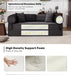 79Inch Convertible Sofa Bed Black Luxurious Comfort