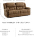 Boothbay Classic Faux Leather 2 Seat Power Reclining Sofa with USB Ports, Dark Brown
