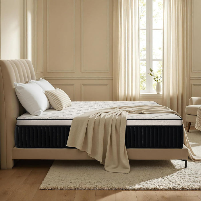 Full Size Mattress, 10 Inch Ultra Comfort Hybrid Mattresses Full Size, Foam with Independent Pocket Springs Mattress in a Box Pressure Relief & Supportive, Medium Firm