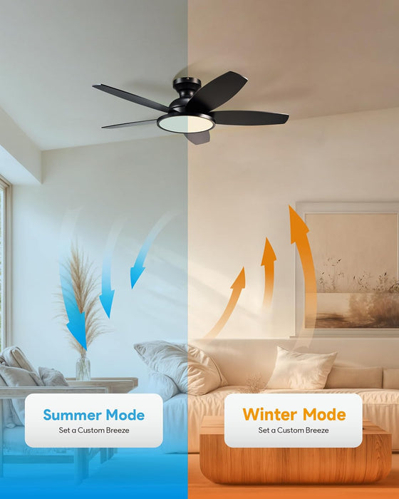 Contemporary 42 Inch Anthracite Indoor Ceiling Fan