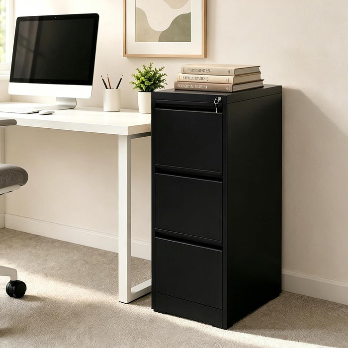 3 Drawer File Cabinet for Home Office, Vertical Filing Cabinet