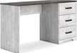 Signature Design by Ashley Shawburn Farmhouse 3-Drawer 54" Home Office Desk, White & Gray