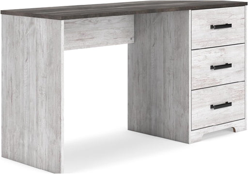 Signature Design by Ashley Shawburn Farmhouse 3-Drawer 54" Home Office Desk, White & Gray