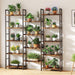 Triple Column 5 Tier Bookshelf, Industrial Large Bookcase Display Shelves, Large Etagere Bookshelf,Wide Book Shelf Book Case for Home & Office, Rustic Brown