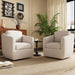 Beige 360 Swivel Armchair Deluxe Pillowtop Comfort