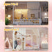 White Twin House Bed With LEDBookshelfIllumination