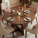 ContemporarySolidWood 47InchRoundDiningTable ForSix