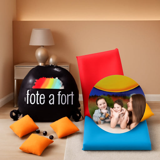 Tote a Fort Original Blanket Fort Building Kit for Kids, 3 Blanket TOTEAFORT Toy, Make a Portable Playhouse, Play Tent Boy and Girl Indoor Outdoor Build Set, STEM Children Toy, Ages 4, 8, 12 +