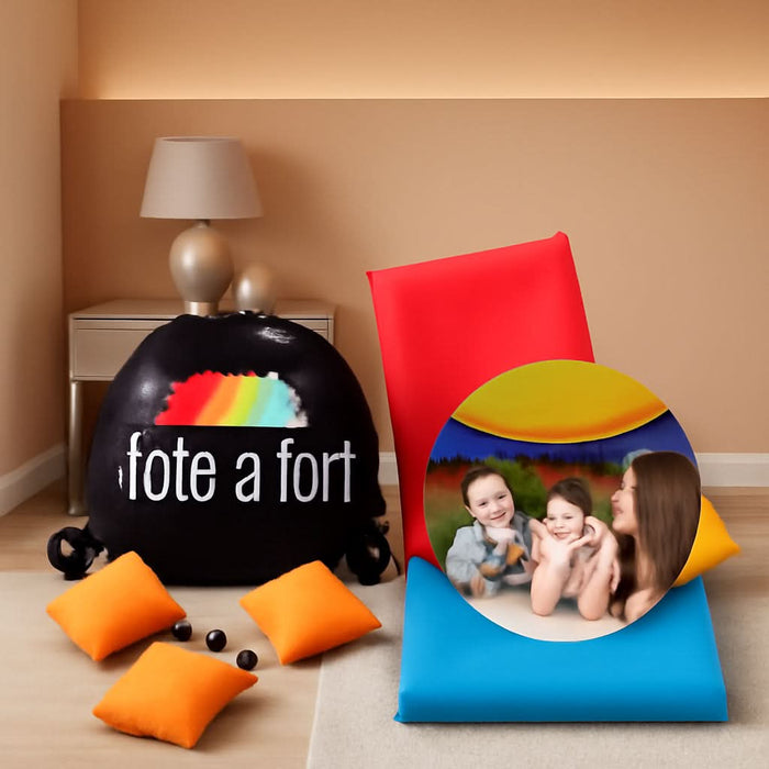 Tote a Fort Original Blanket Fort Building Kit for Kids, 3 Blanket TOTEAFORT Toy, Make a Portable Playhouse, Play Tent Boy and Girl Indoor Outdoor Build Set, STEM Children Toy, Ages 4, 8, 12 +