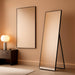 Full Length Mirror with Stand, 56"X19" Aluminum Alloy Frame Floor Mirror, Black, Shatter-Proof Glass - Free Standing, Leaning against Wall or Wall-Mounted, for Bedroom Living Room Dressing Room