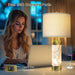 27" Alabaster Table Lamps Set of 2,Table Lamp with Night Light