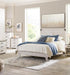 Signature Design by Ashley Shawburn Industrial Queen Crossbuck Panel Platform Bed with Metal Slats, Foundation or Box Spring Not Needed, Whitewash