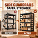 Metal Book Shelf Adjustable Heavy Duty Bookshelf with Tool-Free Assembly