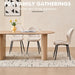 70.8" Oval Table for 4 6 Person, Modern Farmhouse Kitchen Dinner Table for Living Receiption Room, Natural