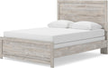 Signature Design by Ashley Jonnifer Queen Panel Bed Frame, Light Gray Bedroom Furniture with Panel Headboard, Engineered Wood and Decorative Laminate, Relaxed Casual Style