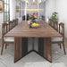 Brown 94 Inch SolidWood Dining Table StainResistant