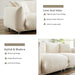 Sherpa Plush 87Inches SnowWhite Upholstered DeepSeat Sofa