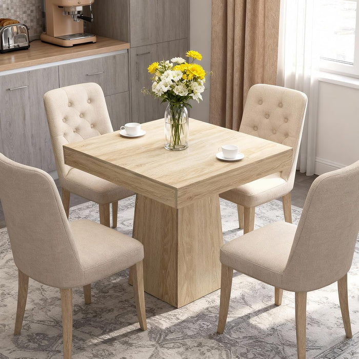 31Point5Inch Square Dining Table With Pedestal Base