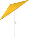 12-Year-Non-Fading, 9Ft Premium Sunbrella Patio Umbrella, Hand-Crank, Button-Tilt, White Frame, Sunflower Yellow Fabric
