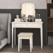 Vanity Desk with Mirror and Lights, Makeup Vanity Table with Swivel Mirror, 3-Color Dimmable LED Lights, 4 Drawers, Girls Bedroom Makeup Dressing Table with Stool (White)