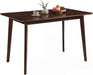 47Inch Walnut Rubber Wood Dining Table Rectangular