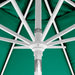 12-Year-Non-Fading, 9Ft Premium Sunbrella Patio Umbrella, Hand-Crank, Button-Tilt, White Frame, Forest Green Fabric