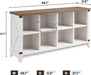 8-Cube Storage Organizer, Farmhouse Bookshelf, Display Shelf for Living Room, Bedroom, Home Office, White
