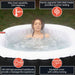 ALEKO Oval Spa Inflatable 2 Prs Hot Tub Personal Spa 145 Gallon with Drink Tray