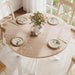 Natural Oak Round DiningTableWithRoundedEdges For Four 47.2Inch