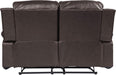 Manual Recliner Loveseat - Brown Faux Leather