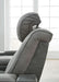 Next-Gen Durapella Modern Faux Leather Power Reclining Sofa with Adjustable Headrest, Gray