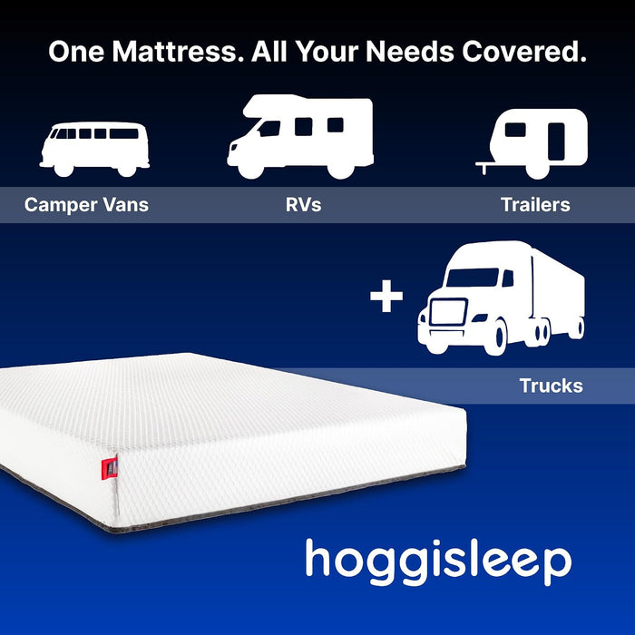 Short Queen - 10 Inch RV Mattress - 60X74, Aquasoft Memory Foam Mattress, Medium Firm, Breathable Diamond Soft Cover Fabric, Certified Safe Foam, Bed in a Box Mattress, Made in Mississippi