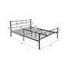 Twin/Full/Queen Size Metal Bed Frame with Headboard and Footboard