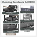 Aluminum Outdoor Patio Furniture Set 4 Pieces Dark Gray