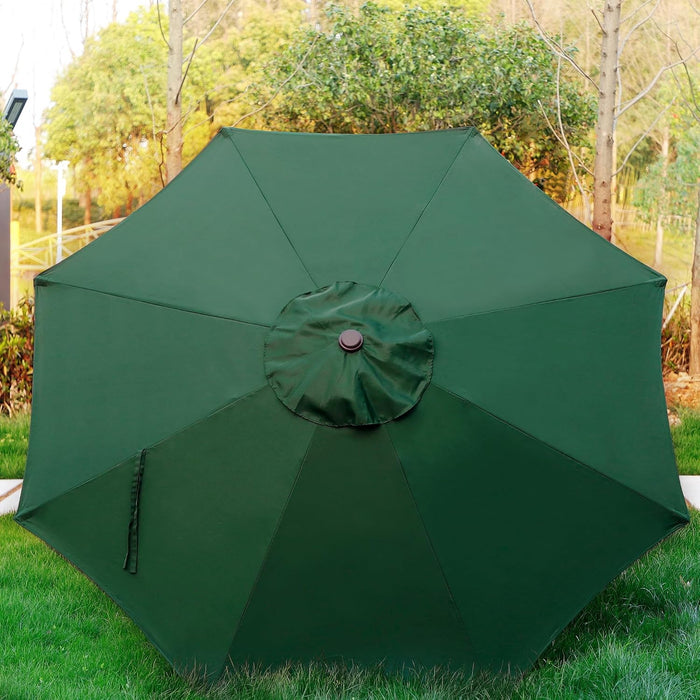 9' Outdoor Patio Umbrella, Outdoor Table Umbrella, Yard Umbrella, Market Umbrella with 8 Sturdy Ribs, Push Button Tilt and Crank