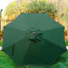 9' Outdoor Patio Umbrella, Outdoor Table Umbrella, Yard Umbrella, Market Umbrella with 8 Sturdy Ribs, Push Button Tilt and Crank