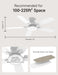 Compact 42 Inch Ceiling Fan With Remote